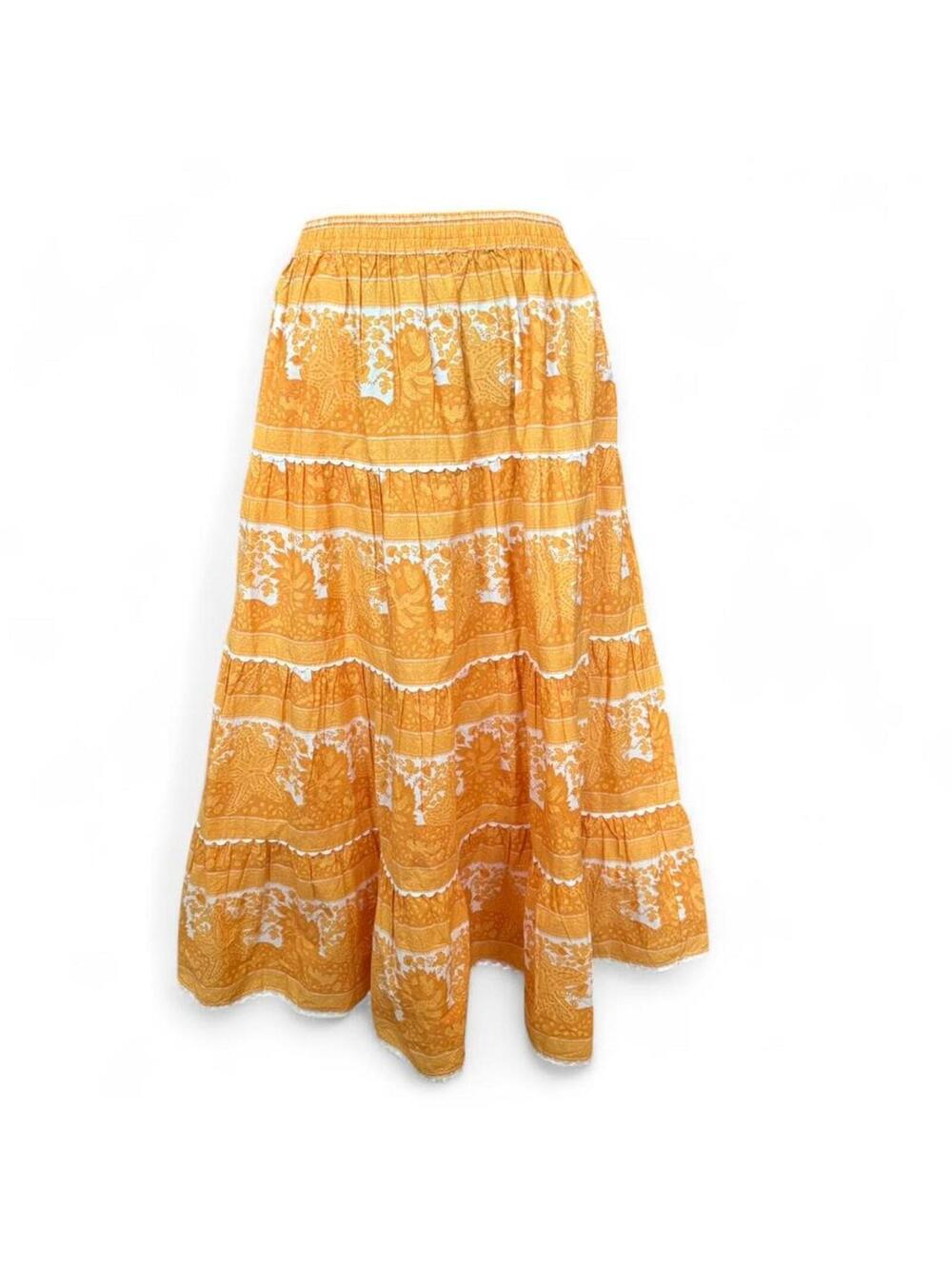NWT Cleobella Yellow Organic Cotton Maxi Skirt size XL